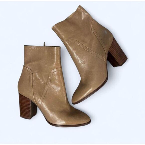 Gibson Latimer Sheep Leather Women’s 9.5M Brown Heeled Ankle Boots - Picture 1 of 8